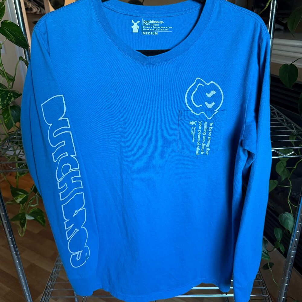 Dutch Bros Blue Long Sleeve Tee – Medium